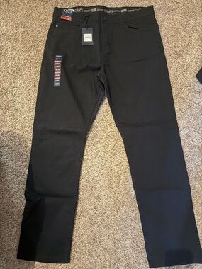 Chaps Black Slim Straight Pants size 38/32